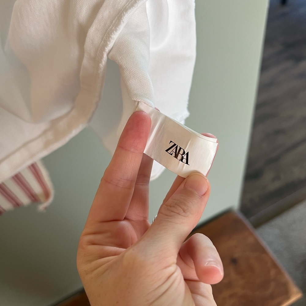 Zara 100% cotton white basic tee - Picture 4 of 4